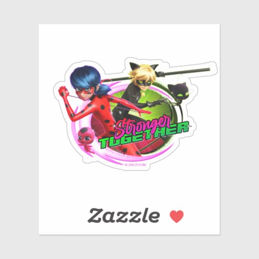 Lieveheersbeestje & kat Noir | Samen sterker Sticker (Vel)