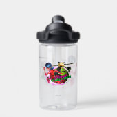 Lieveheersbeestje & kat Noir | Samen sterker Waterfles (Achterkant)