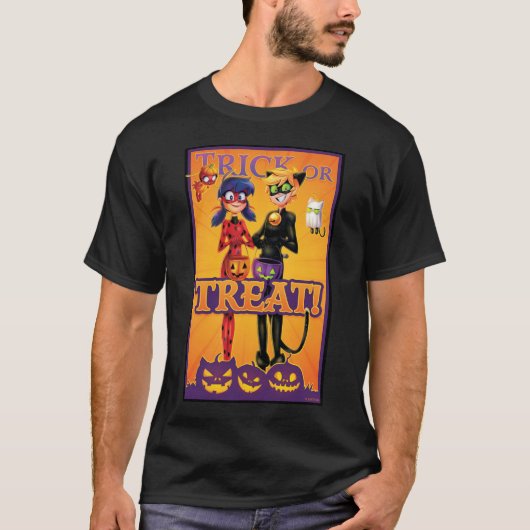 Lieveheersbeestje & kat Noir | Trick or treat! T-shirt (Voorkant)