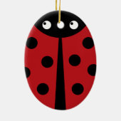 Lieveheersbeestje Keramisch Ornament (Achterkant)