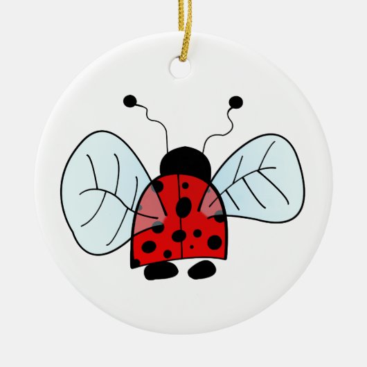 Lieveheersbeestje Keramisch Ornament (Voorkant)