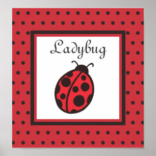Lieveheersbeestje-kinderkamer baby kids muur kunst poster