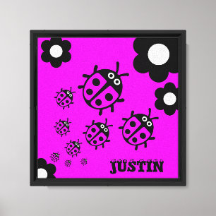 lieveheersbeestje kinderkamer decor canvas afdruk