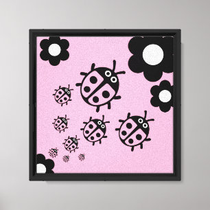 lieveheersbeestje kinderkamer decor canvas afdruk