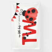 Lieveheersbeestje "Kleine Dame is Twee" 2e Verjaar Spandoek (Verticaal)