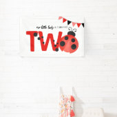 Lieveheersbeestje "Kleine Dame is Twee" 2e Verjaar Spandoek (Insitu)