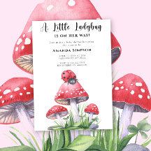 Lieveheersbeestje Komt Onderweg Baby Shower Uitnod