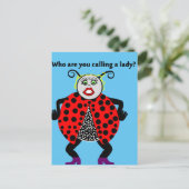 lieveheersbeestje Lady Bug Funny Briefkaart (Staand voorkant)