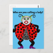 lieveheersbeestje Lady Bug Funny Briefkaart (Voorkant / Achterkant)