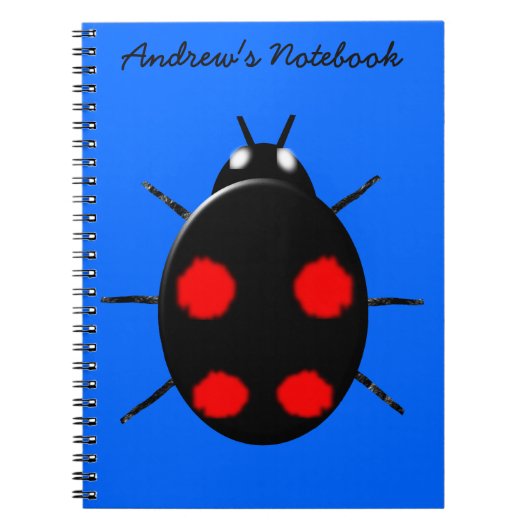 Lieveheersbeestje Ladybird Aangepaste Notitieboek (Voorkant)