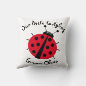 Lieveheersbeestje leuk cartoon rood wit gooi kusse kussen (Achterkant)