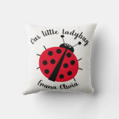 Lieveheersbeestje leuk cartoon rood wit kussen (Achterkant)