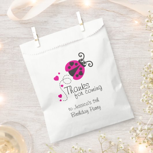 Lieveheersbeestje / lieveheersbeestje harten geper bedankzakje (Geknipt)