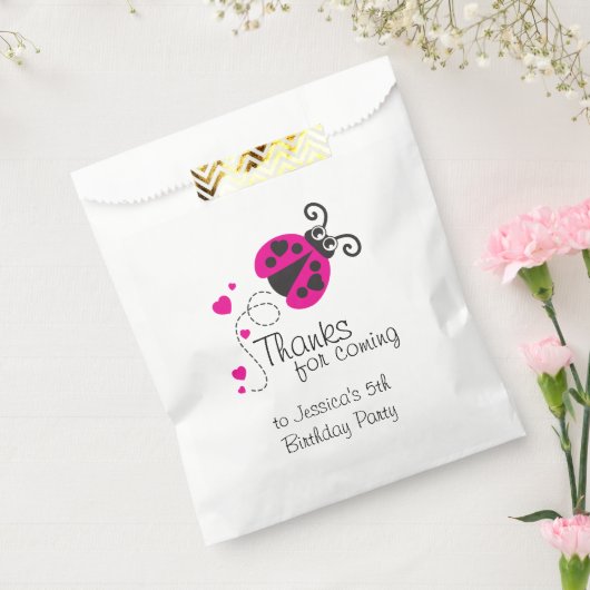 Lieveheersbeestje / lieveheersbeestje harten geper bedankzakje (Gezegeld)