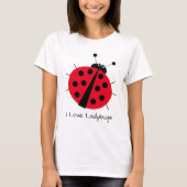 lieveheersbeestje lover leuke cartoon leuk rood t-shirt (Voorkant)