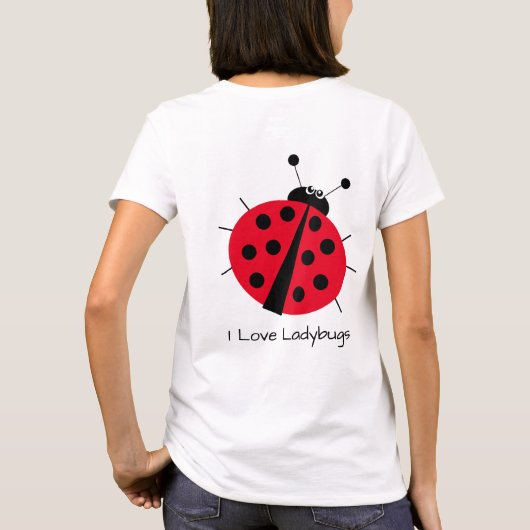 lieveheersbeestje lover leuke cartoon leuk rood t-shirt (Achterkant)