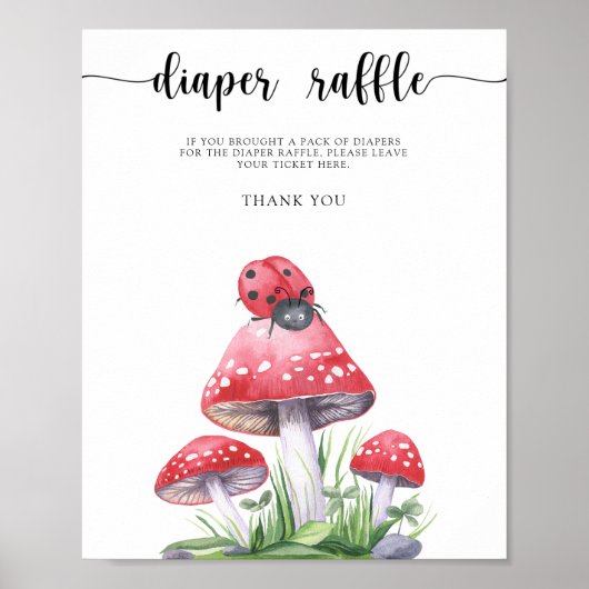 Lieveheersbeestje - luier raffle poster (Voorkant)