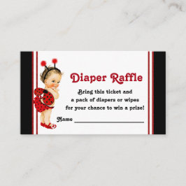 Lieveheersbeestje Luier Raffle Tickets Meisje Baby Informatiekaartje