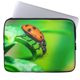 Lieveheersbeestje Macro Laptophoes | Natuur Tech Z Laptop Sleeve