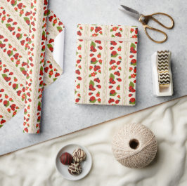 Lieveheersbeestje madeliefjes gestreepte creatieve cadeaupapier