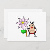Lieveheersbeestje_met_bloem.PNG Briefkaart (Voorkant / Achterkant)