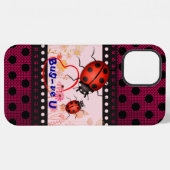 Lieveheersbeestje met stippen iPhone hoesje (Achterkant horizontaal)