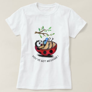 Lieveheersbeestje met telefoon Grappig T-shirt