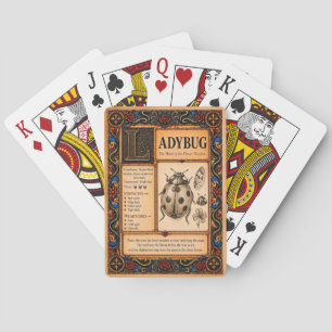 Lieveheersbeestje, middeleeuwse bestiariumkunst pokerkaarten