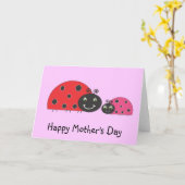 lieveheersbeestje Moederdag Kaart (Gele Bloem)