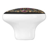 Lieveheersbeestje Mooie Art Deco Gouden Parels Rob Keramische Knop (Zijkant)