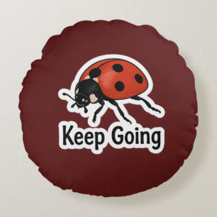 lieveheersbeestje Motivatie Sticker Rond Kussen