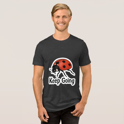 lieveheersbeestje Motivatie Sticker Tri-Blend Shirt (Voorkant volledig)