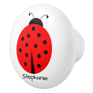 Lieveheersbeestje ontwerp gepersonaliseerd keramische knop