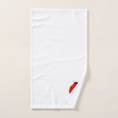 Lieveheersbeestje ontwerp met monogram bad handdoek (Handdoek)
