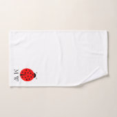 Lieveheersbeestje ontwerp met monogram bad handdoek (Handdoek)