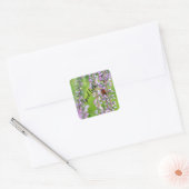 Lieveheersbeestje op bloem   -    vierkante sticker (Envelop)