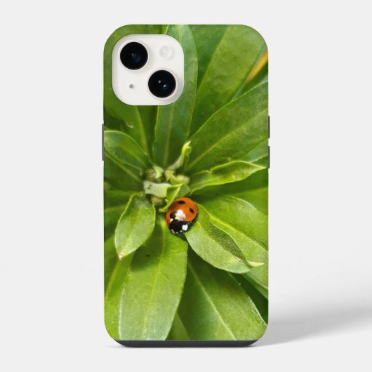 Lieveheersbeestje op Bloemen iPhone Hoesje (Achterkant)