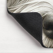 Lieveheersbeestje op de neus van een Shaggy Dog Muismat (Hoek)