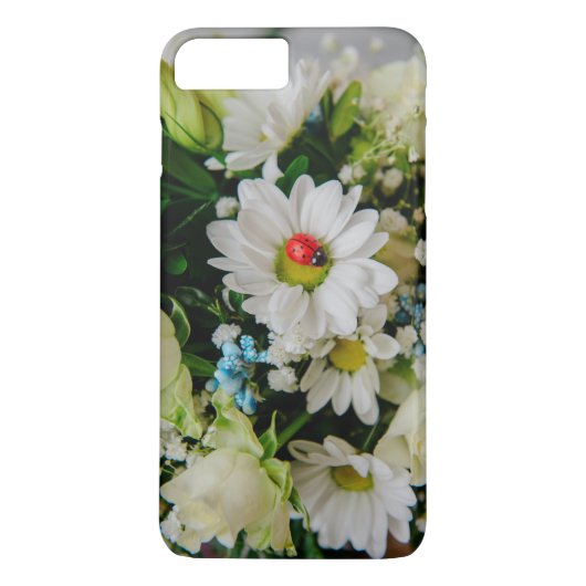 Lieveheersbeestje op een witte bloem Case-Mate iPhone case (Achterkant)