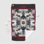 Lieveheersbeestje op hondenbloem Abstract geperson Golfhanddoek (Insitu)