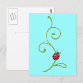 Lieveheersbeestje op Wijnstok Briefkaart (Voorkant / Achterkant)