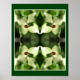 Lieveheersbeestje op witte hondenbloem Natuur Abst Poster