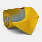 Lieveheersbeestje op zonnebloemblad stropdas (Opgerold)