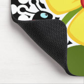 Lieveheersbeestje op zwarte en witte stippen muismat (Hoek)