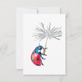 Lieveheersbeestje & paardenbloem Seed Briefkaart S