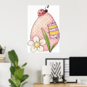 Lieveheersbeestje Paasei Poster (Thuiskantoor)