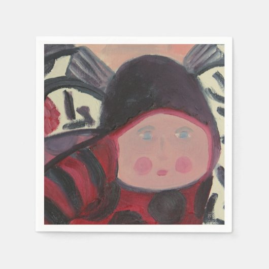 LIEVEHEERSBEESTJE PAPIEREN SERVETTEN (Voorkant)