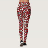 Lieveheersbeestje Parade op Wit Leggings (Achterkant)