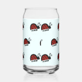 Lieveheersbeestje patroon blikvorm glas (Rechts)
