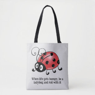 lieveheersbeestje Pattern Canvas tas - Stijlvol